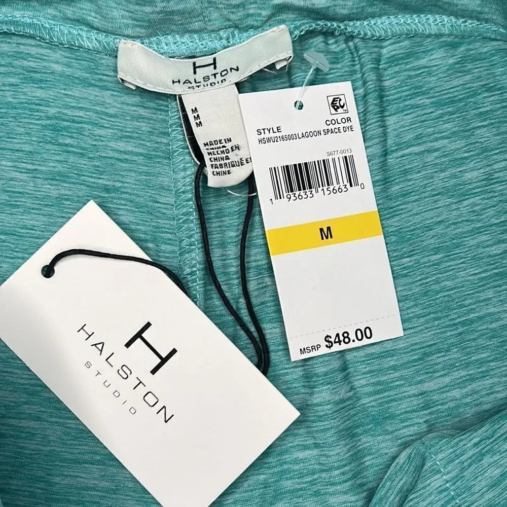 H Halston Studio Women’s Lagoon Space Dye Lounge Shorts Size Medium